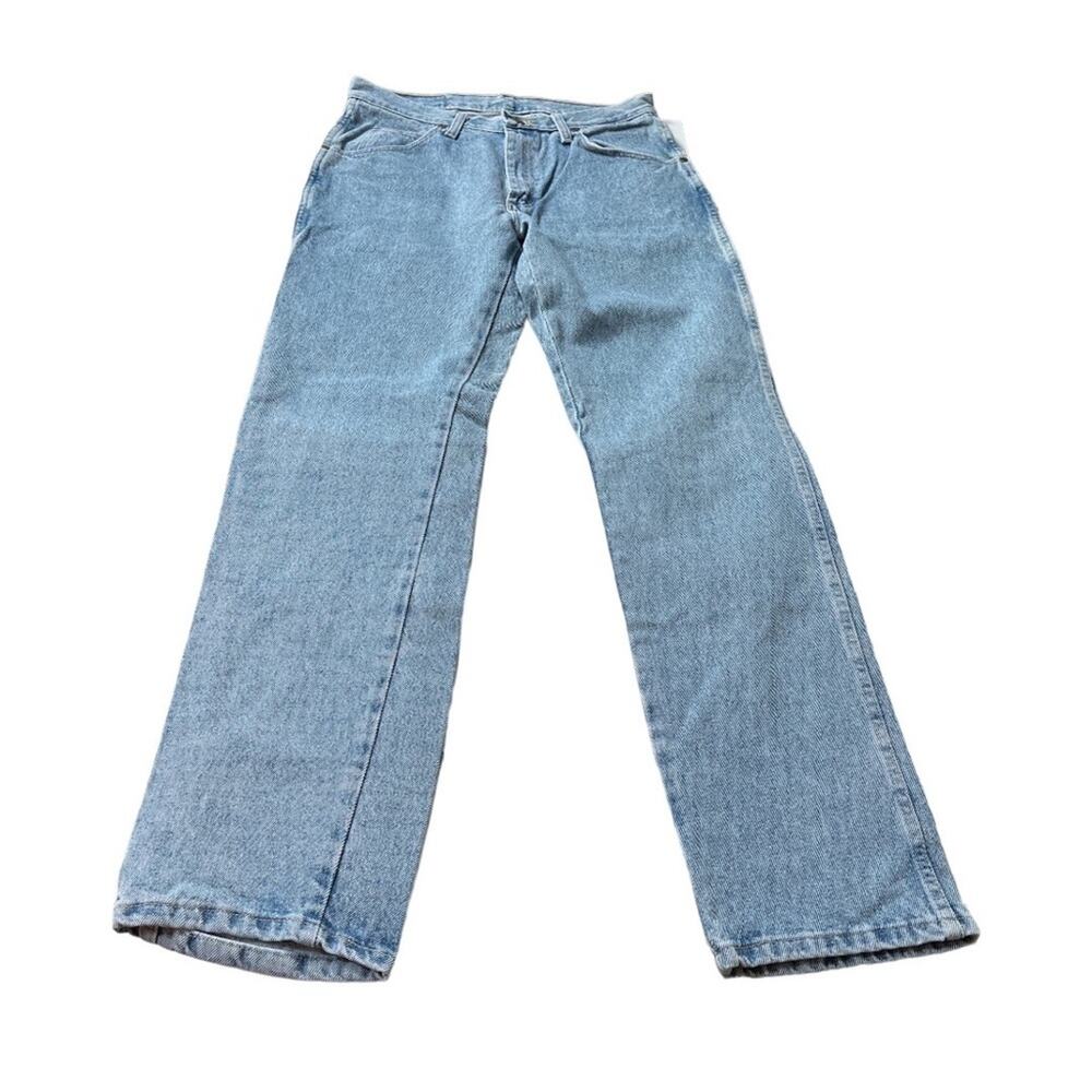 Wrangler Straight Leg Jeans Blue Size 31x32 - Picture 6 of 6